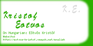 kristof eotvos business card